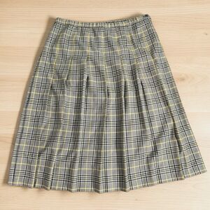 Pendleton Tartan Plaid Pleated Skirt 100% Virgin Wool Women's Size 22 Blue